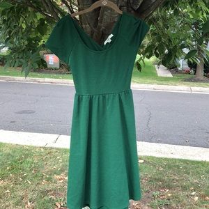 Ya Emerald Green Cross-Back Dress